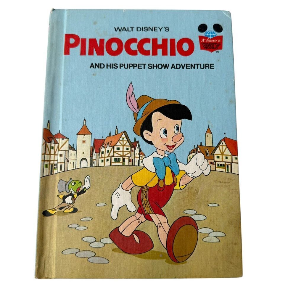 Vintage Walt Disney's Pinocchio and‎ His Puppet Show Adventure Book 1973
